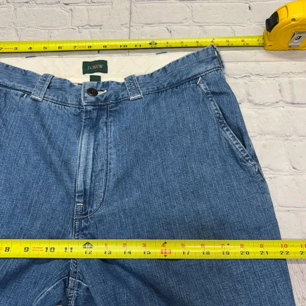 J. Crew Oarsman Men Classic Trouser Jeans Size 32x30 Blue Denim SP25 D125 -10